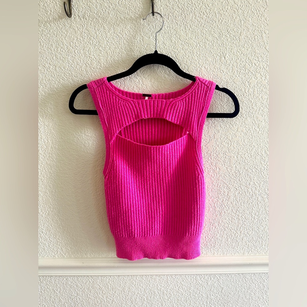 Free People Pink Sweater Tank Size Small